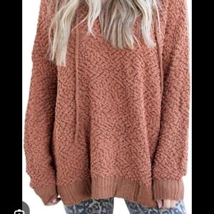 Rue21 Textured V-Neck Sweater in Rust